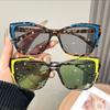 Steampunk Cat Eye Sunglasses Contrast Color Fashion Shades Luxury UV Protection Sunglasses Driving