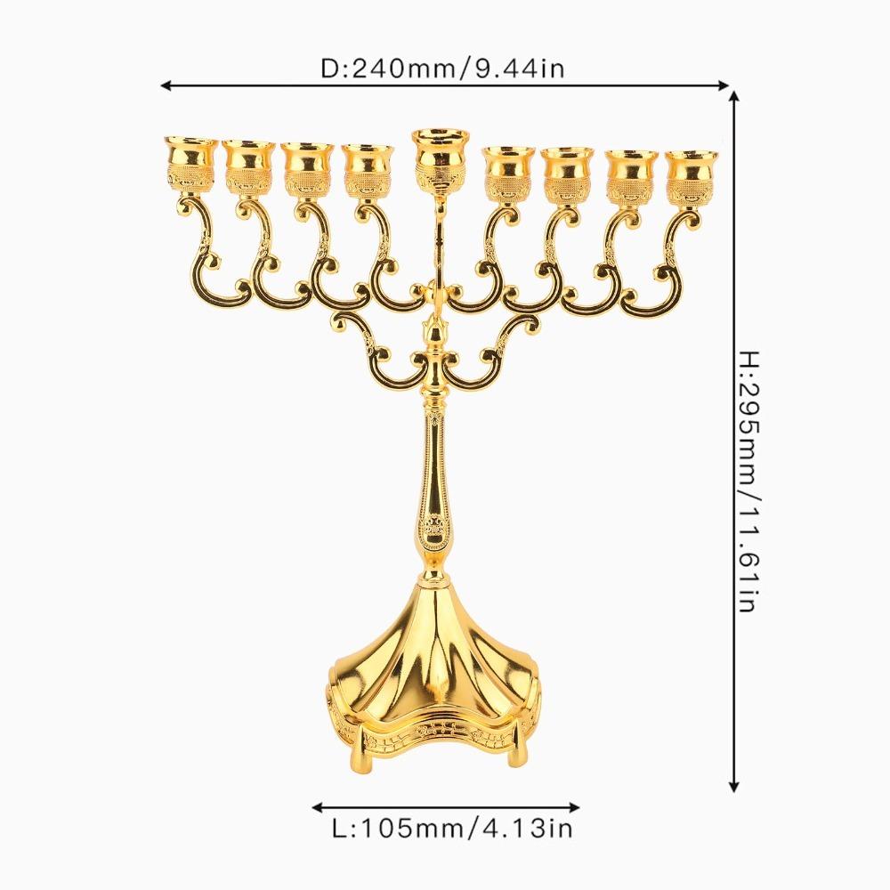 4pcs Silver Candle Holder 9 Branch Candelabra Decorative Candlestick Wedding Decoration
