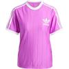 adidas Damska koszulka Adicolor z 3 paskami w prążki Purple Burst IY7225