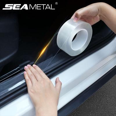Adesivos de carro protetor de borda da porta universal adesivo do peitoril da porta do carro anti risco película transparente estilo proteção acessórios automóveis