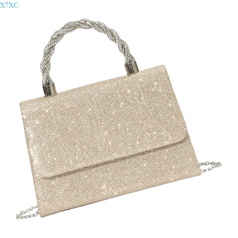 X7XC Practical Womens Evening Bag Rhinestones Shoulder Purse Fashion Crossbody Purse