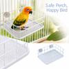Stainless Bird Stand with Mesh for Parakeets Cockatiels