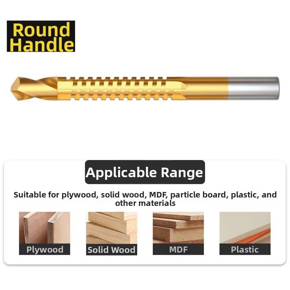 6pcs Hole Opening Grooving Drills Multi-functional HSS Drill Bits 3 in 1 Twist Bore Bits  Carpenter