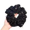 High-End French Retro Sequin Velvet Scrunchie Headband & Hair Tie for Women