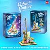 Non-Toxic Cool Electric Guitar With Lights Small Particle Building Blocks Flowers Bricks Musical Instrument Assembly Toy For Kids Gifts