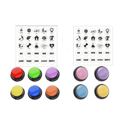 Pet Sound Buttons Recordable Dogs Interaction Soundable Button Talking Button Clicker Behavior Training Aid Pet Supplies
