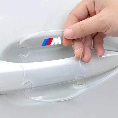 4Pcs Car Door Handle Protector Stickers For M3 M4 F07 F34 F30 F20 F10 E60 E46 E53 G01 G02 G05 F25 F26 F80 F90 Accessories