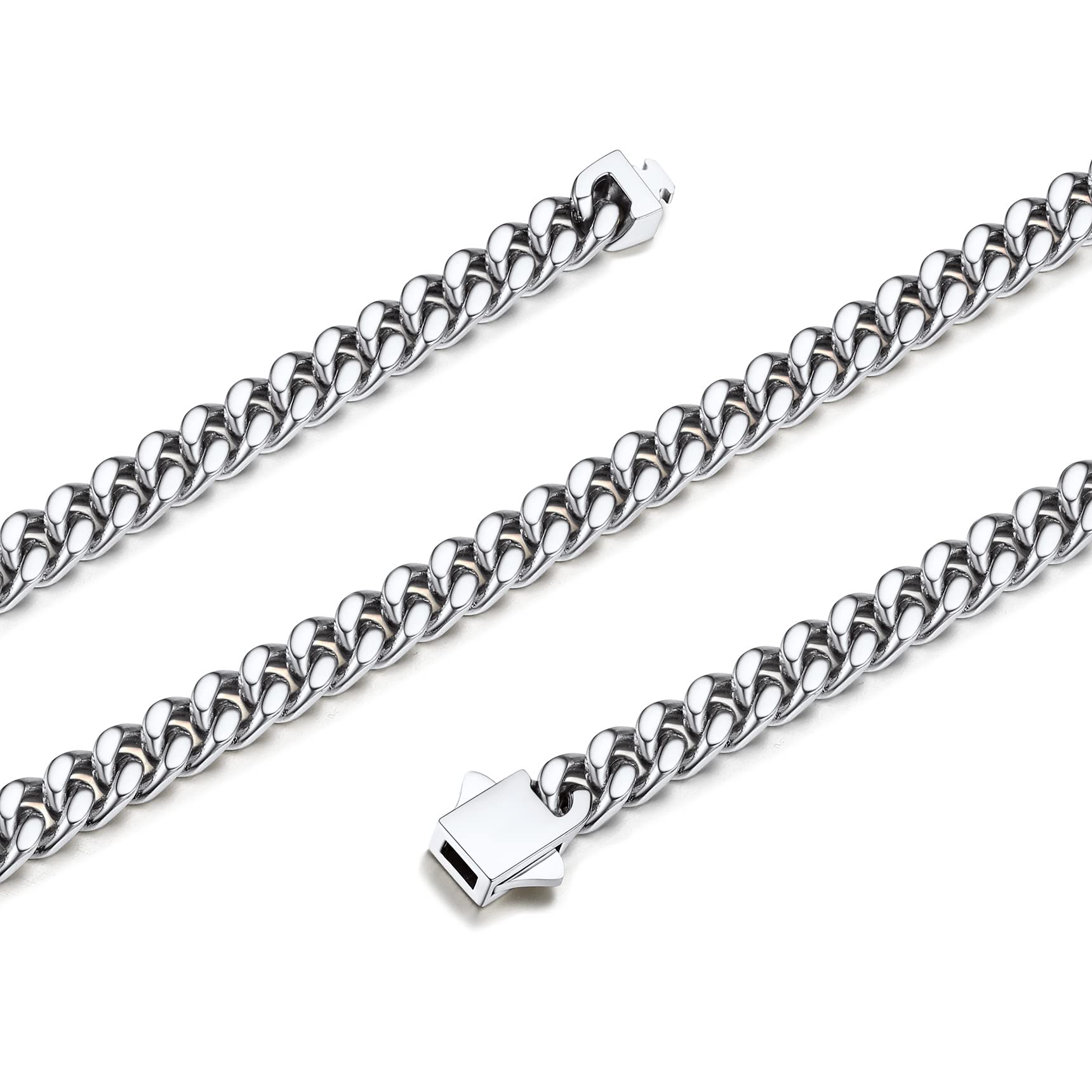 

Ожерелье Цепочка из нержавеющей стали Гипоаллергенное ожерелье Kihei Ширина 5 мм Длина Аксессуары [Bestyle] Мужская 45cn~55см