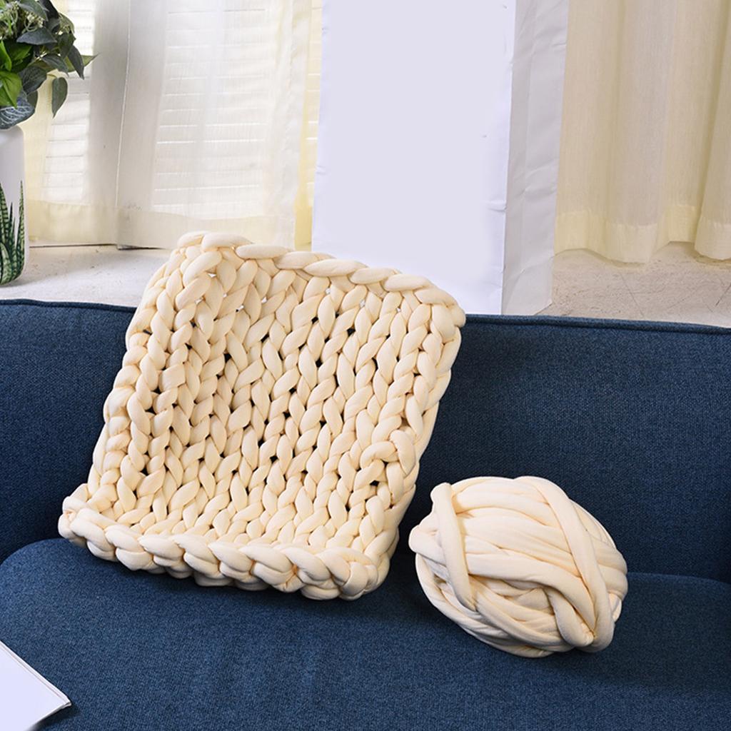 Soft Bulky Yarns 18.59YardX2cm Baby Blankets Yarns for Weaving Scarves Throw Cushion Baby Basket Knitting Handmade Bag