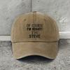 Vintage Woven Baseball Cap With Printed Text For Men Outdoor Casual Sport Hat