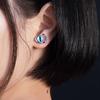 [Tong Ying Xinghui] Devil'S Eye Earrings Women'S Premium Sense Cool Sa Earrings Y2K Cat Eye Simple Niche Earrings