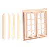 1:12 Dollhouse Miniature Door Window 16 Grids Square Windows Model Home Decor