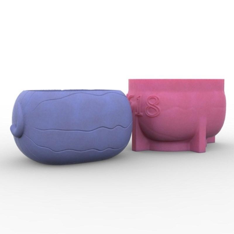 Moule en Silicone Forme de Fruit Vase Pots de Fleurs Pot à Stylo Succulente Outil de Fabrication DIY Moule de Vase en Résine Béton Décorations de Maison Outil