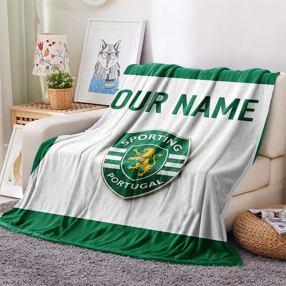 Custom Name,Sporting CP Printed Flannel Blanket, soft throw for bedroom sofa, washable, Christmas present, great gift.