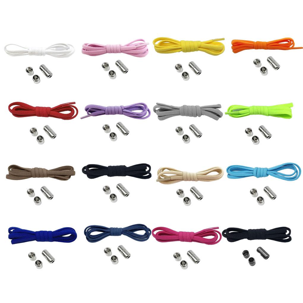 2 Pieces Children Sneakers Shoelace Solid Color Shoe Lace Reusable Washable Elastic Shoes String Footwear Accessories