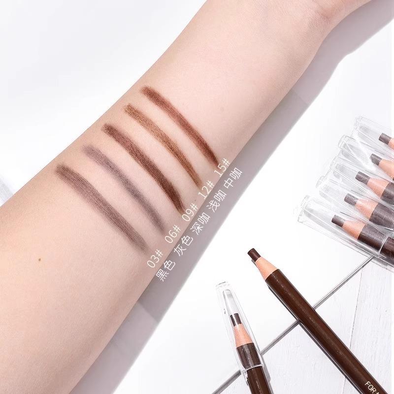 Waterproof Eyebrow Pencil with String, Fine Tip & Carving Knife for Beginners - Natural & Sweatproof.