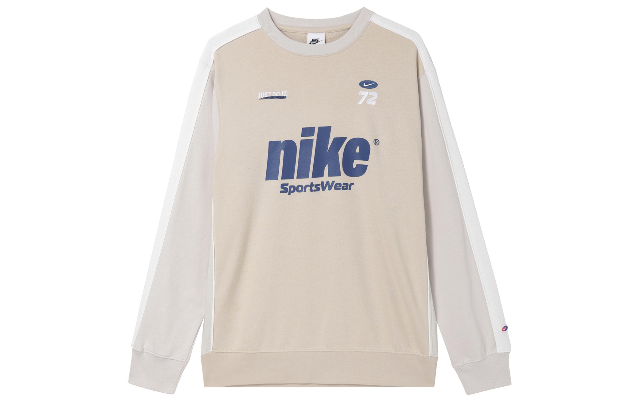 Nike Sweatshirts Men s Beige Crew Neck Moderate HQ4949-126 L