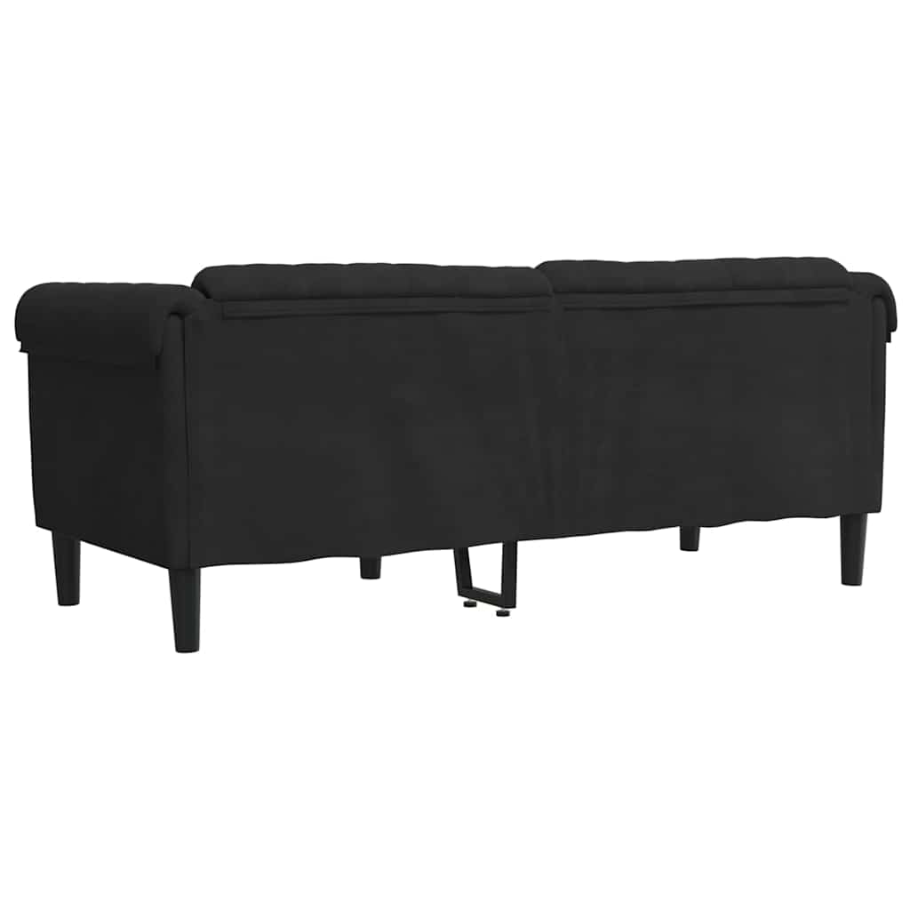 2 Seater Sofa in Black Velvet