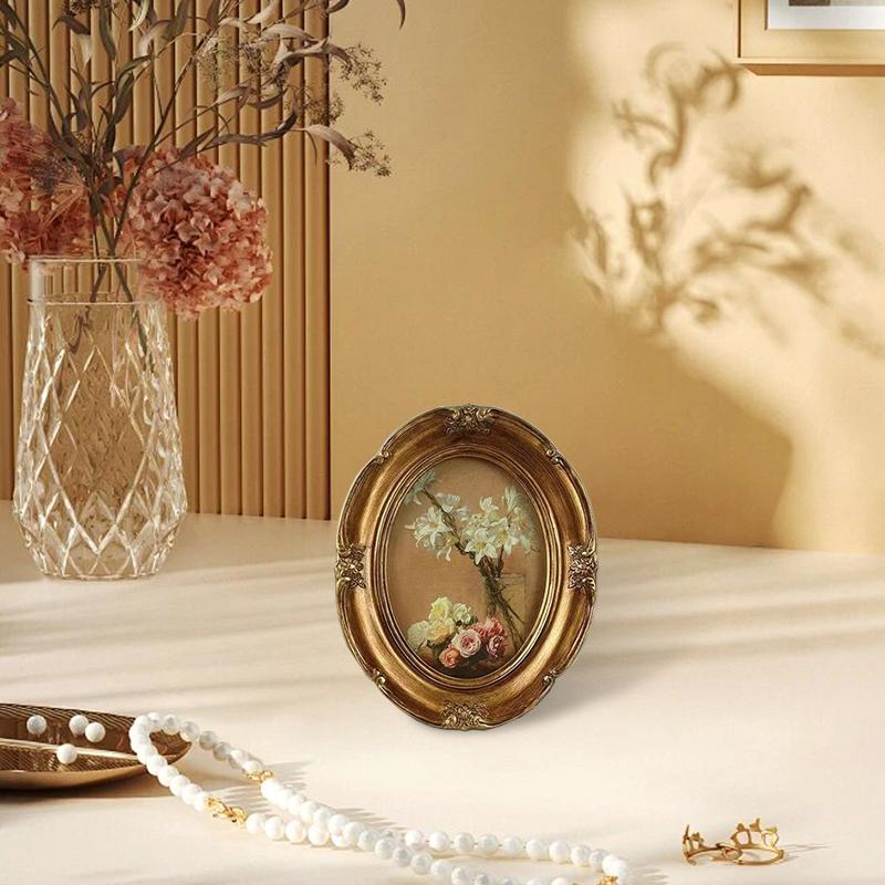 1PC Vintage Resin Wall Frame Tabletop & Hanging Photo Frame Ornate Resin Wall Decor Resin Photo Frame 16x20cm