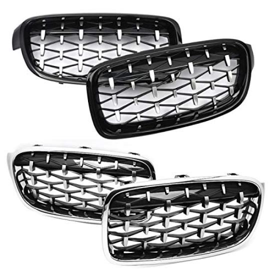 BMW 3 Series F30 F31 Diamond Early and Late Compatible with All Left and Right Front Grille Custom Accessories Grille, Models, Years, Set, Grille,
