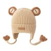 Lacing Detail Toddler Beanie Cap Cotton Lining Kids Anti-cold Cap Infant Knitted Cap  Infant Use