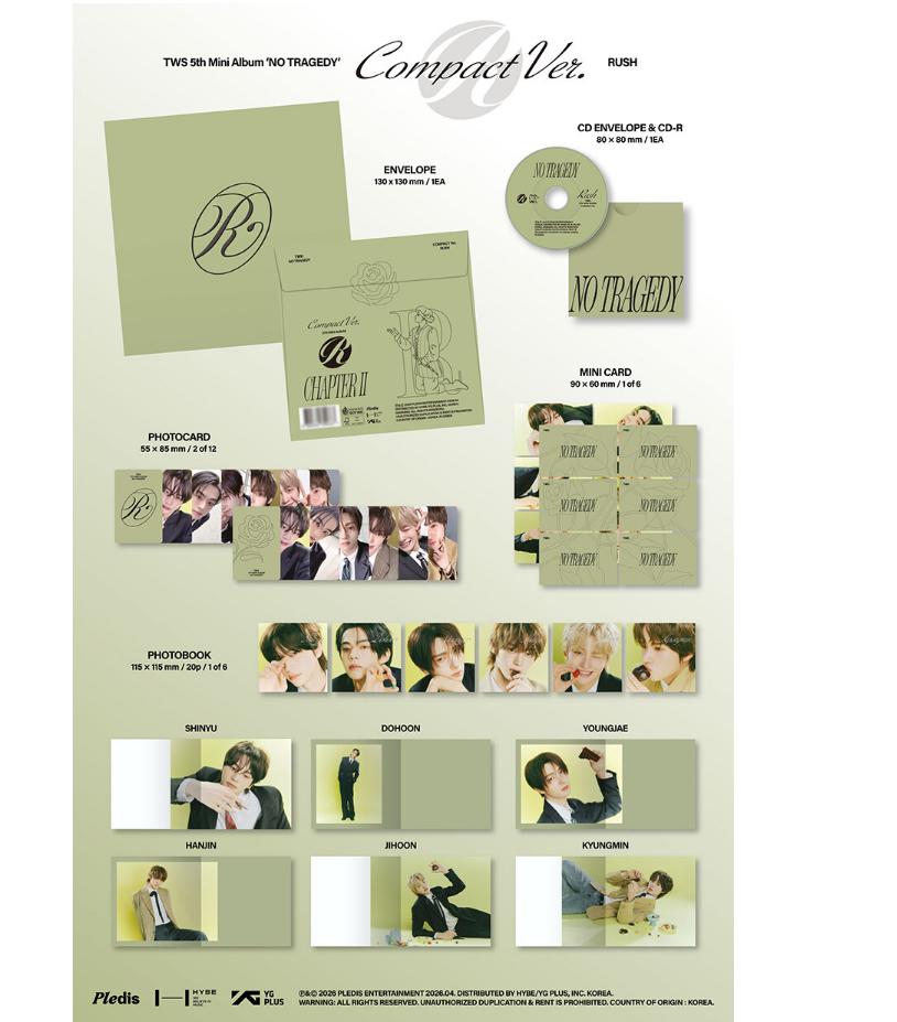 [pre-order] TWS Mini Album NO TRAGEDY COMPACT Ver. Random Set K-POP Album