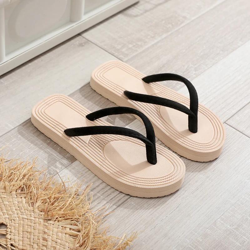 Fashion Fashion Lady Slippers Shoes Retro Women Summer Flip Flops Casual Slippers Flat Sandals Beach Open Toe Flat Slippers Slides