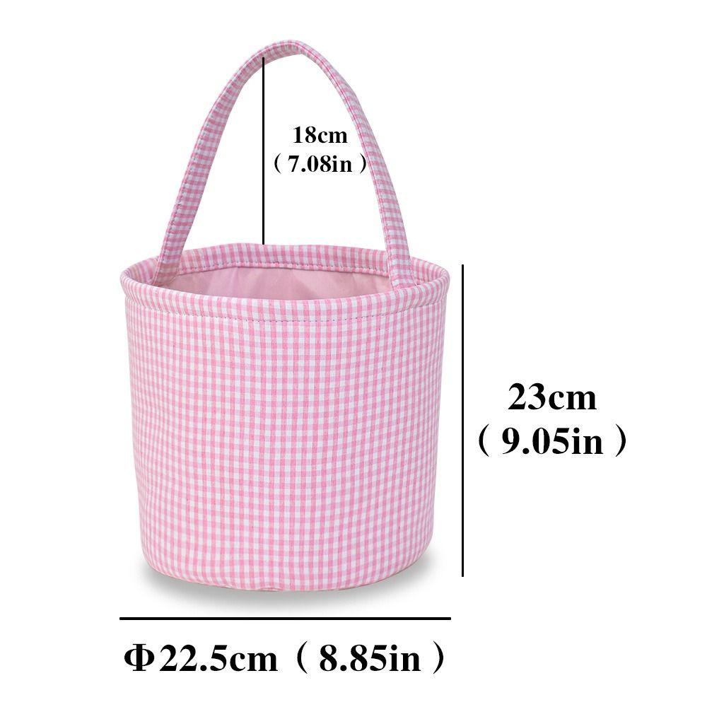 Trick or Treat Halloween Candy Basket Plaid Design Gift Container Treat Bags Large Capacity Tote Bag Style Candy Gift Bucket