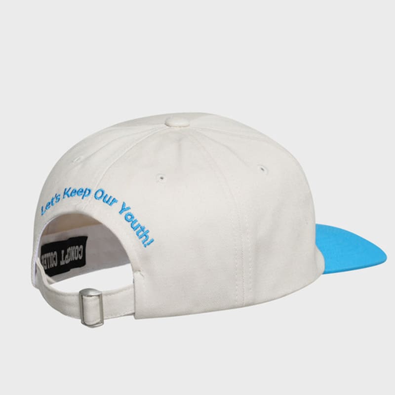 Concept College White Sky Blue Color Block Ball Cap