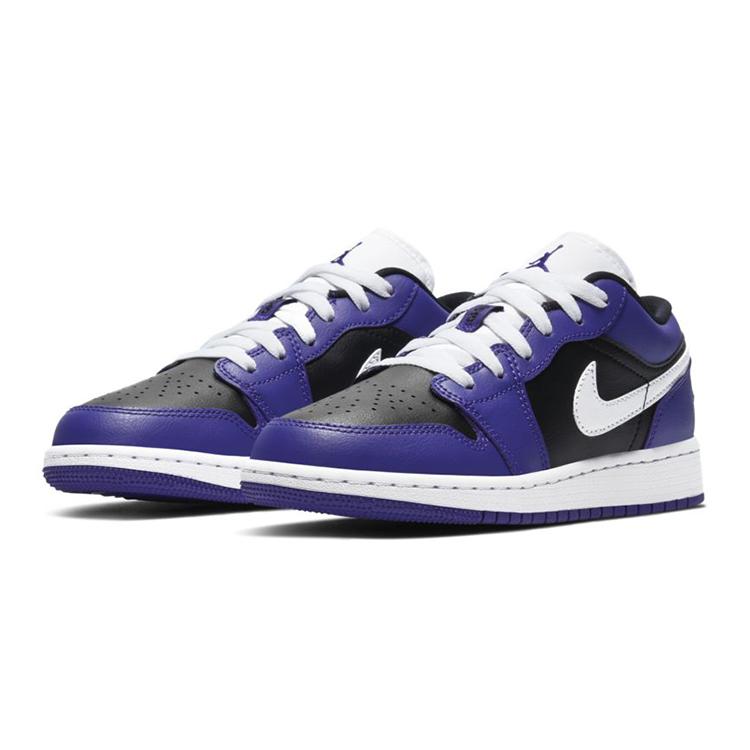 Jordan 1 Low Court Purple Black GS 553560-501
