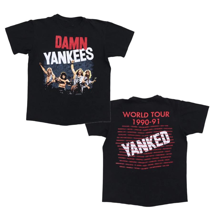 Double Sides Tour Dates Damn Yankees Shirt Black Unisex S-5XL BT1023 S