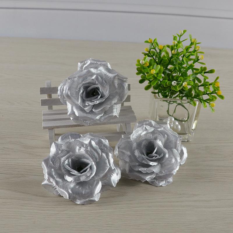10PCS 8CM Artificial Rose Flower Heads Handmade DIY Wedding Party Home Room Decoration Valentine's Day Festive Party Supplies