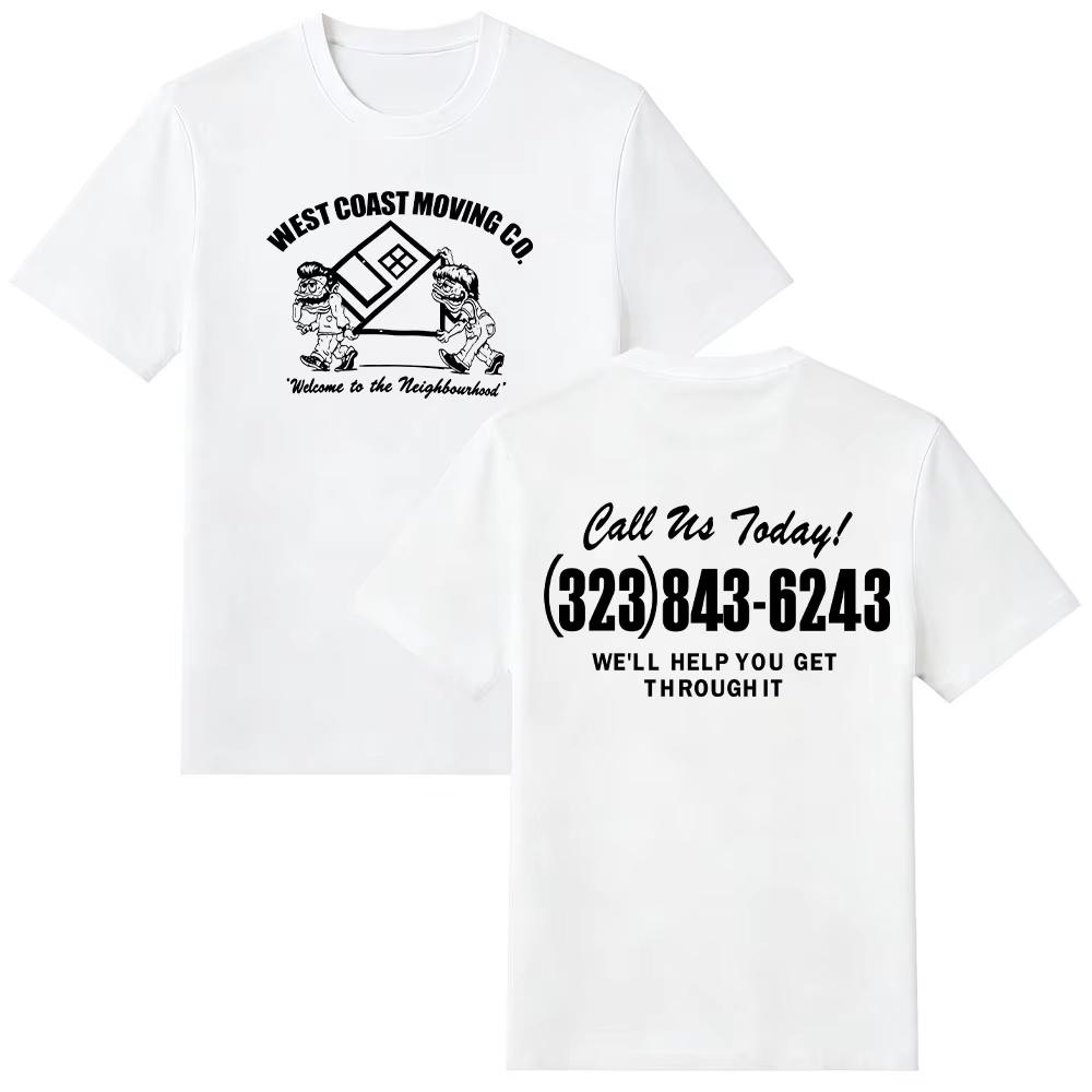 2026 Summer Fashion Trendy Tee Welcome To The Neighbourhood 323-THE-NBHD T Shirts The Neighbourhood Band Tees Short Sleeve 4XL