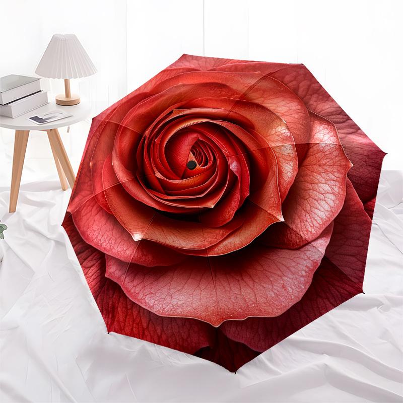 Rose Petals- Automatic umbrella,Suitable for Men and Women,Suitable for Birthdays, Christmas, Gifts for Fashion Lovers0916b