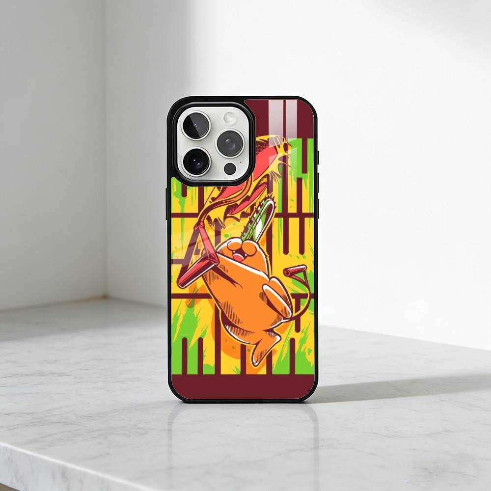 Anime P-Pochita Handyhülle Für iPhone17,16,15,14,13 Plus,Pro Max Magnetisch Für Magsafe Kabelloses Laden
