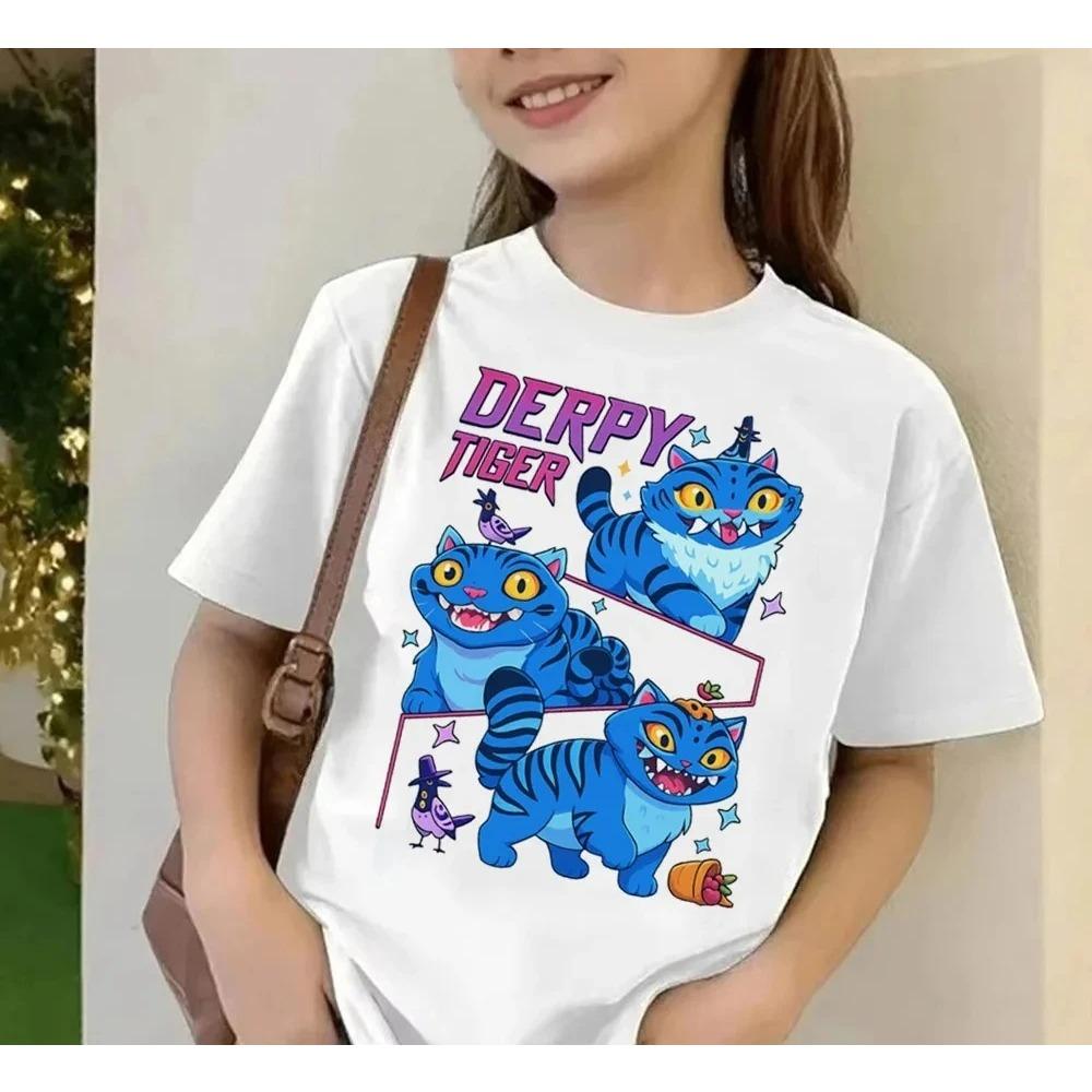 2025 Movie KPop Demon Hunters T-shirt Summer Short Sleeve T-shirt Tee for Children Casual Loose Girl Boy Graphic Printed Tops