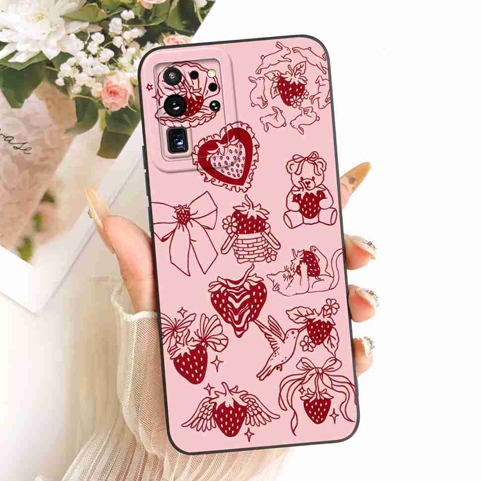 For Samsung Galaxy S20 Ultra Case Popular Color Floral Print Silicone Back Cover For Samsung S20 Ultra 4G 5G Phone Cases Fundas
