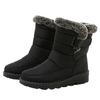 New Cotton Shoes Snow Boots Women's Fur Collar Waterproof Women's Boots High-top Non-slip Warm Women's Cotton Shoes Large Size