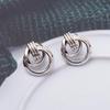 Geometric Twisted Metal Tube Women's Stud Earrings
