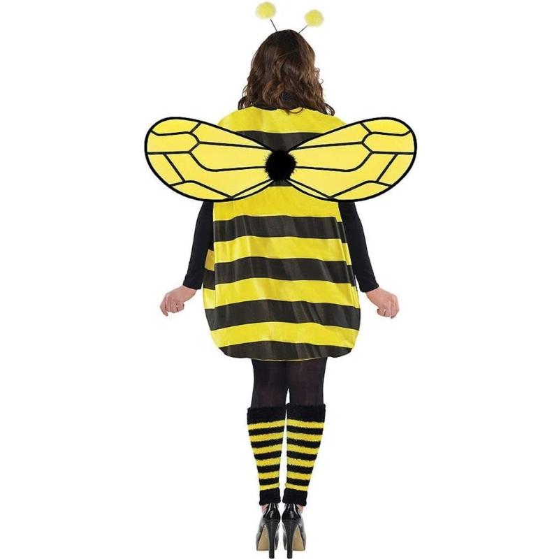 Insect Dressing Up Costumes with Dress, Leg Sleeves and Headband for Kid Adult Birthday Halloween Cosplay Party