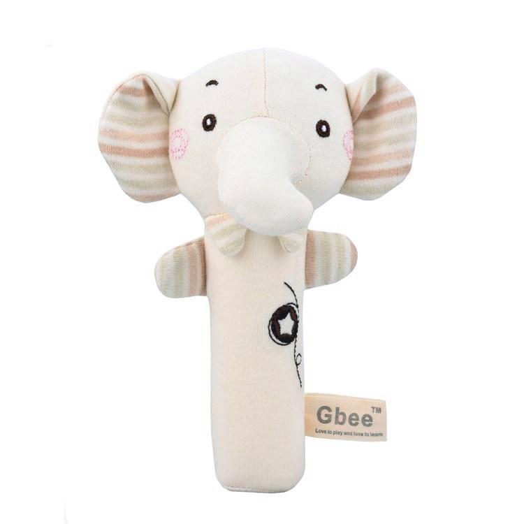 Gbee Plush Animal Baby Rattle - Infant Soothing & Education Toy