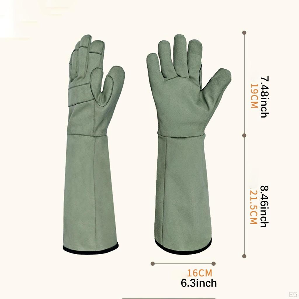 2 Pieces Gardening Gloves Work Multifunctional Professional Sturdy Thorn Proof with Long