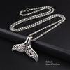 Hip hop retro men's titanium steel necklace trendy animal tail pendant long chain sweater necklace punk style street jewelry for daily wear