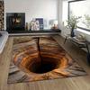 VIKAMA Modern Scenery Viewing Study Non-Slip Flannel Carpet Bedroom Comfortable Soft Durable Wear-Resistant Floor Mat