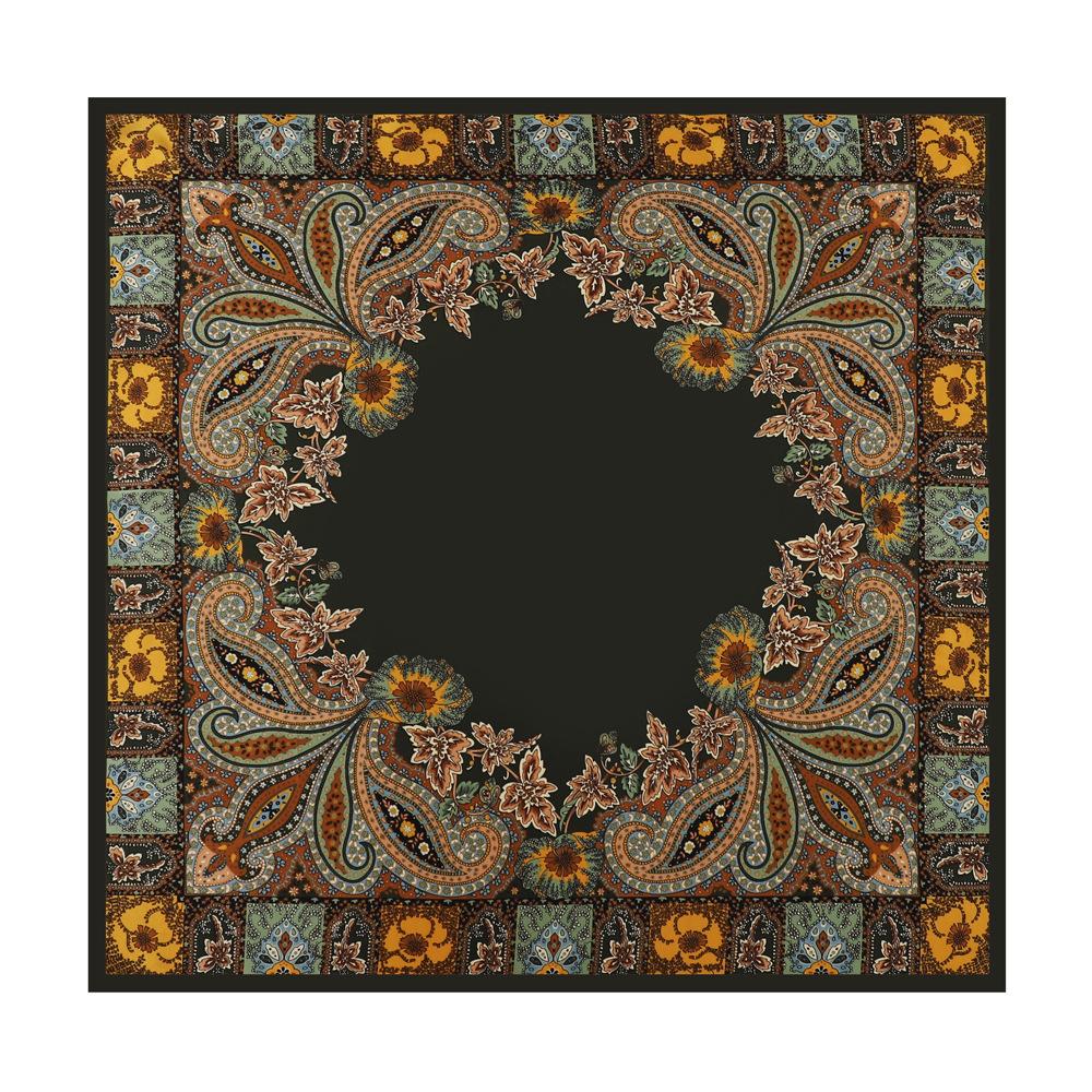 Women’s Fashionable and Versatile Faux Silk Headscarf with Cashew Nut Pattern