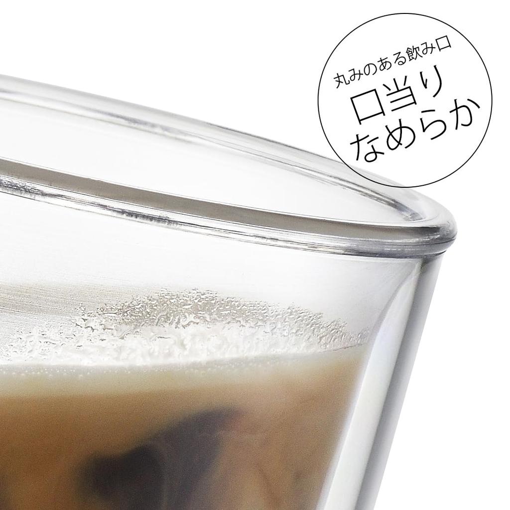 Akebono Sangyo Unbreakable Double-Walled Glass, Wide, 200ml, TW-3780