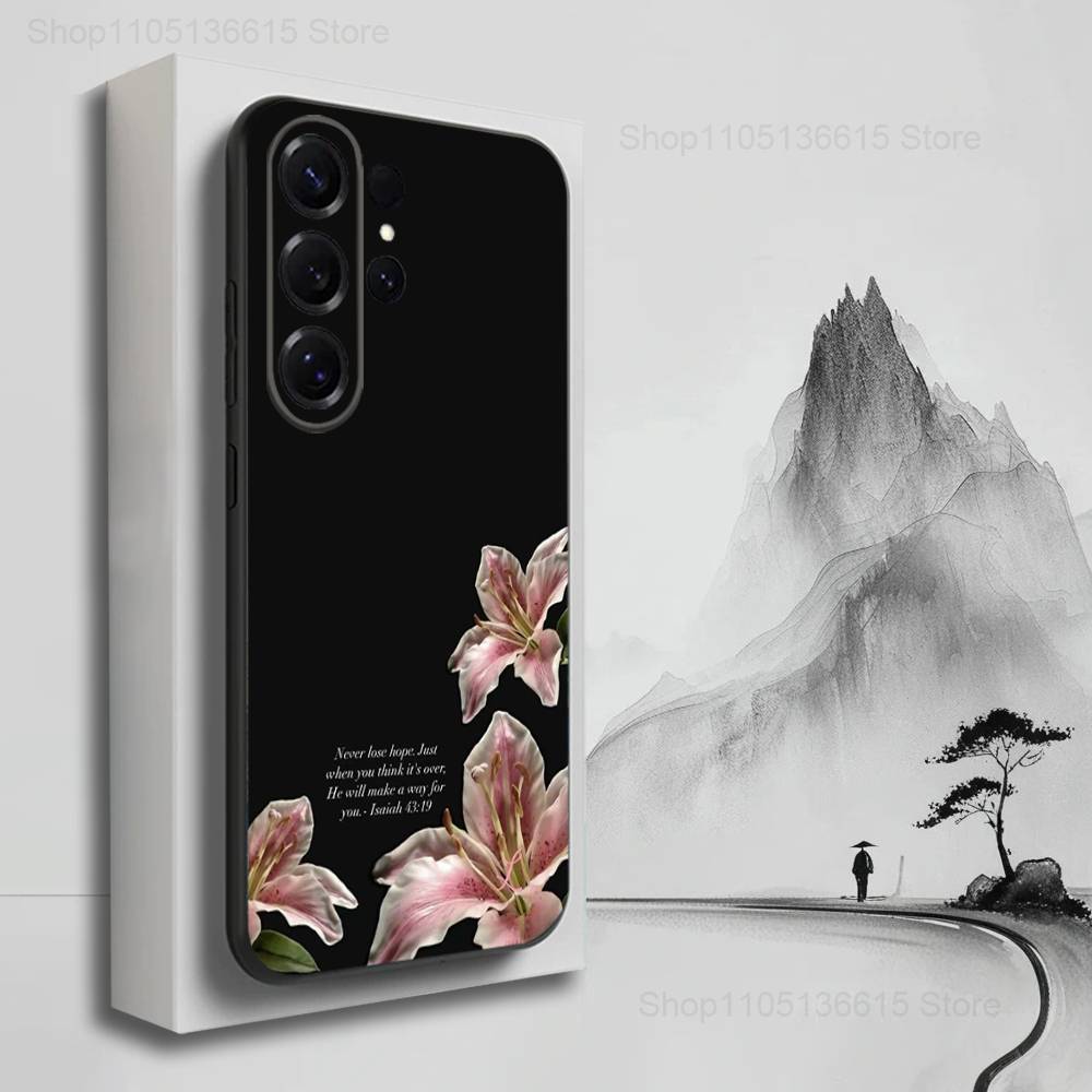 Believe Art Lsaiah 43-19 Case For Samsung S22,S25,S20,S10,Plus,Ultra,S24,S23,FE,S21,S9,Lite,Soft Silicone Black