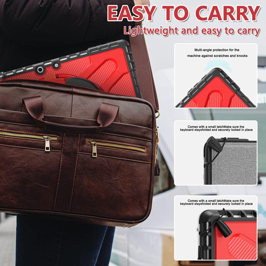 Surface Go Rotating Microsoft Surface Go Go Go Go Stylish Protective Case for Surface Go Hand Strong Impact Red Go4, Go3, Go2, Case, Shockproof, 360°