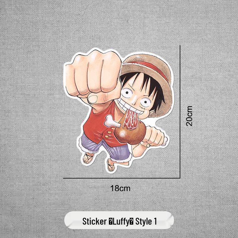 One Piece Anime Stickers: Luffy, Pirate Ship, Sanji Car Scratch Covers