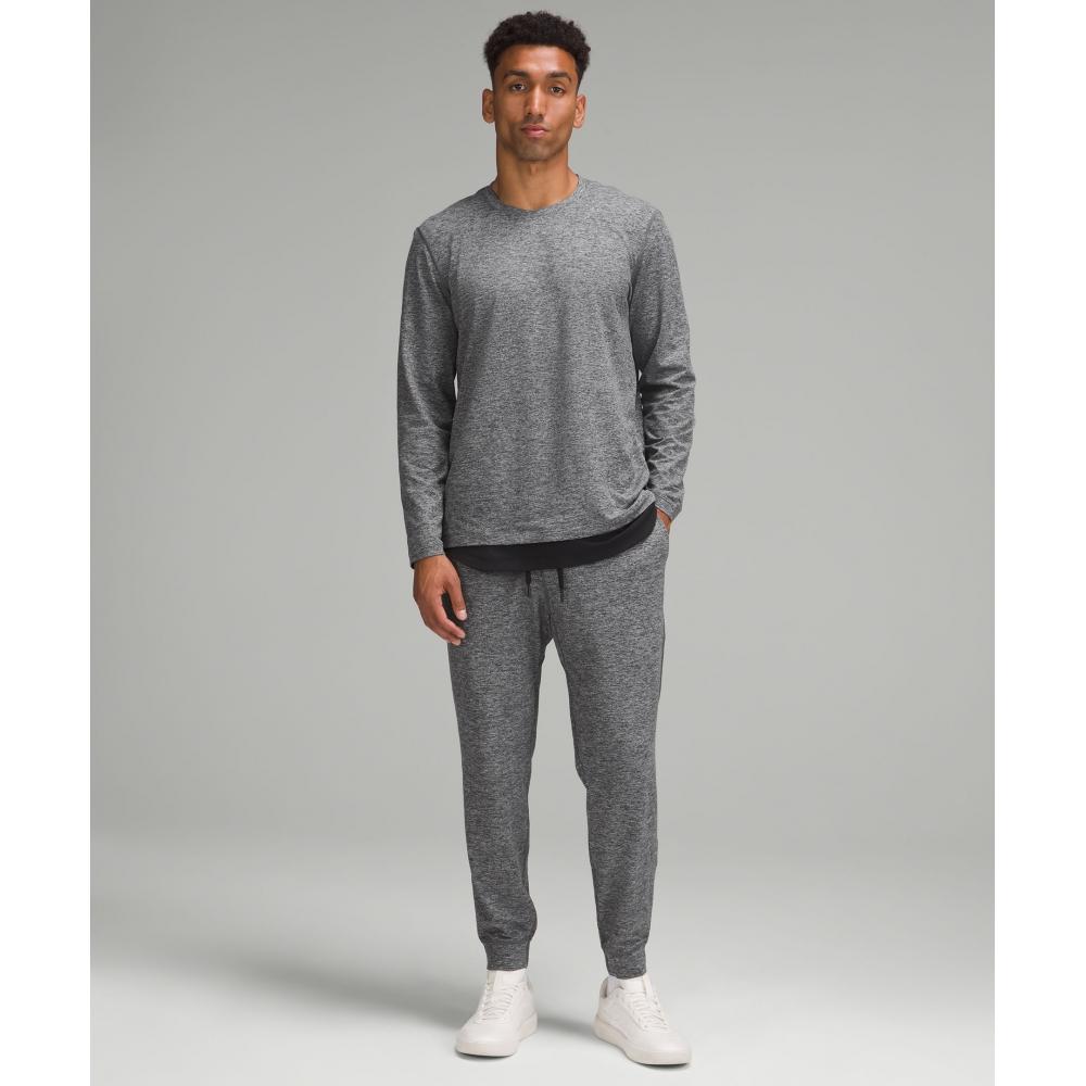 Lululemon Soft Jersey Jogger  Regular Heathered Black Heathered Silver Drop